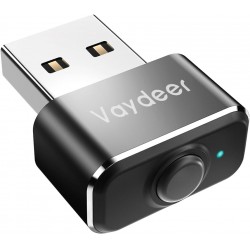 NEW Vaydeer Mini Metal Mouse Jiggler, Made of Premium Aluminum Alloy, Longer Life Span, Plug and Play, 100% Undetectable, 3 Natural and Random Tracks, USB Mouse Mover to Boost Your Productivity
