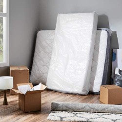 NEW FULL SIZE AMAZON COMMERCIAL MOVING AND STORAGE MATTRESS BAG - FULL (75L X 54W X 10H) - 4 MIL - 1 COUNT