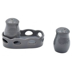NEW temp-tations Scalloped Salt and Pepper Shakers with Plate