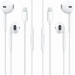 NEW 2/Pack Earbuds Headphones Earphones with Lightning Wired in Ear Headphone Plug Stereo Bass Compatible for iPhone 14/13/12/11/XR/XS/X/8/7/Pro/Pro Max