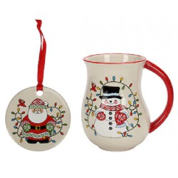 NEW 16OZ TEMP-TATIONS CERAMIC Mug with Ornament