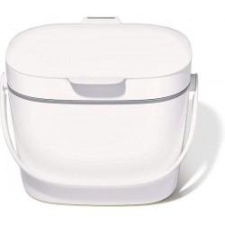 NEW OXO Good Grips Easy-Clean Compost Bin, White, 1.75 GAL/6.62 L
