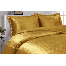 NEW DOUBLE/QUEEN Swift Home Crushed Velvet Duvet Cover Set