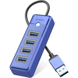 NEW ORICO 4-Port USB HUB 3.0, USB Splitter for Laptop with 0.49ft Cable, Multi USB Port Expander, Fast Data Transfer Compatible with Mac OS 10.X and Above, Linux, Android