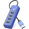 NEW ORICO 4-Port USB HUB 3.0, USB Splitter for Laptop with 0.49ft Cable, Multi USB Port Expander, Fast Data Transfer Compatible with Mac OS 10.X and Above, Linux, Android