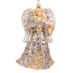 NEW Huras Family Ornaments Silver and Gold Venetian Angel