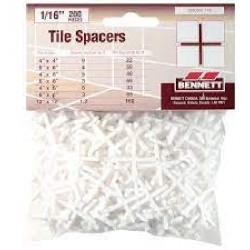 NEW BENNETT 200/Pack 1/16 Cross Tile Spacers