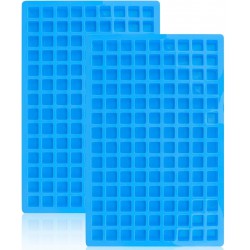 NEW 2/Pack 126-Cavity Square Silicone Ice Cube Tray Gummy Candy Molds Soft Silicone Chocolate Jello Molds