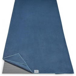 NEW Gaiam Yoga Towel - Mat Sized Active Dry Non Slip Moisture Wicking Sweat Absorbent Microfiber Hot Yoga Towel for Women & Men | Stay-Put Corner Pockets (70 Long x 26 Wide)