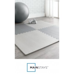NEW Mainstays Interlocking Foam Mat Dark Grey/ Light Grey 24.4*24.4*0.47