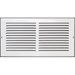 NEW 14w X 8h Steel Return Air Grilles - Sidewall and Ceiling - HVAC DUCT COVER - White [Outer Dimensions: 15.75w X 8.75h]