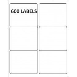 NEW Universal Label 6 ups Labels Compatible with All Ink Jet and Laser Printers