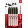 NEW Sharpie Permanent Markers, Fine Point, Black, 5 Count