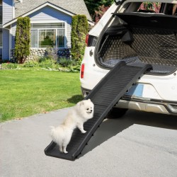 NEW PawHut Pet Ramp for Dogs 61 Inch Long, Dog Ramps for Car, Truck, SUV, Foldable Portable