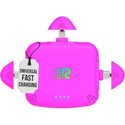 NEW Rush Charge Universe 3 in 1 Portable Charger 3300mah, 2.4A High-Speed Fast Charging Compatible with iPhone and Android Lightning, Type C, Micro-USB C
