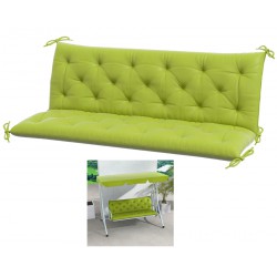 NEW Outsunny 3-Seater Outdoor Bench Swing Chair Replacement Cushions for Patio Garden, Light Green