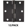 NEW 12/PACK Amazon Basics Square Door Hinges, 3.5 Inch x 3.5 Inch