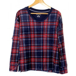 NEW XXL Nautica Fleece Pajama TOP Womens