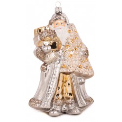 NEW Huras Family Ornaments Silver and Gold Santa
