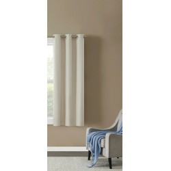 NEW Eclipse Corte Solid Vanilla Dream Blackout Grommet Top Single Curtain Panel, 52 x 63