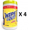 4/PACK Wipe Out Anitbacterial Wipes Lemon Scent 80 Wipes/PACK