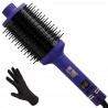 NEW HOT Tools HTST2582F Pro Signature™ Heated Hairbrush Styler, High Heat Up to 430°F, Multiple Heat Settings, ThermaGlide™ Ceramic, Dual Voltage, Safety Gloved Included, Blue