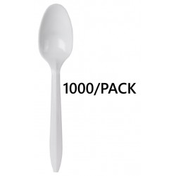 NEW 1000/PACK SPOONS PLASTIC DISPOSABLE TEASPOON SIZE - 5 ML