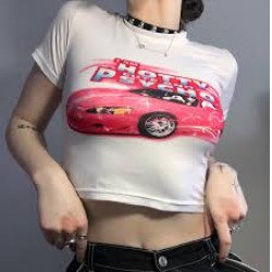 NEW  LARGE Hotty and psycho crop top
