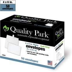 NEW Quality Park Redi-Strip Specialty Envelope -Specialty -4.50-Inch x6.25-Inch -50/Box -White
