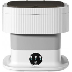 10L Mini Portable Washing Machine, Foldable Portable Mini Washing Machine, Small Portable Washing Machine Used for Travel Underwear - WHITE
