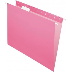 NEW Pendaflex Hanging File Folders, Recycled, Letter Size, Pink, 25/Box