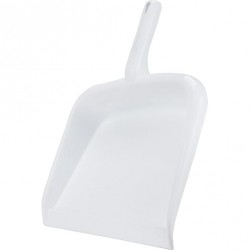 NEW SPARTA Large Handheld Dustpan with Hanging Hole, Heavy-Duty Plastic Dustpan with Wide Lip for Countertops and Surfaces, Plastic, 10 Inches, White, (Pack of 12)