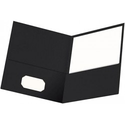 NEW Oxford Twin Pocket Folders, Letter, Black, 25/Box