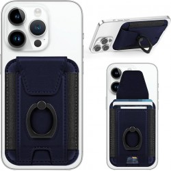 NEW (PURPLE) Mizi 3-in-1 Magnetic Wallet with Phone Ring Stand, Compatible with Mag-Safe Wallet, Magnetic Privacy Flap, Phone Wallet with Phone Ring for iPhone 15/14/13/12 Series, 7 Cards Holder