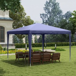NEW Outsunny 10x10ft Party Tent Portable Gazebo, Folding Garden Canopy Event Shelter Outdoor Sunshade Dark Blue