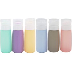 NEW 6/PACK (3OZ) Cinlitek Leakproof Silicone Travel Bottles,TSA-Approved Travel Toiletry Bottles for Shampoo Lotion Body Wash-Essential Travel Accessories, Travel Sized Containers for Toiletries, Multicolor