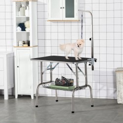 NEW PawHut 36-inch Dog Grooming Table Stainless Steel QUALITY GUARANTEED with Adjustable Arm and Basket