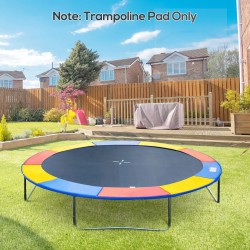 NEW HOMCOM ⌀8ft Trampoline Pad ⌀96 Spring Safety Replacement Gym Bounce Jump Cover EPE Foam Colorful