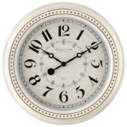 NEW Hometrends 15.5'' Plastic Wall Clock White