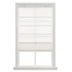 NEW Mainstays Magnetic Fabric Light Filtering Roman Shade, 39 x 64, White