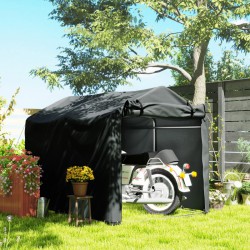 NEW Outsunny Outdoor Storage Shed, UV Resistant Bike Tent with Roll-up Zipper Door, Portable Shed for Bike, Motorcycle, Dark Grey