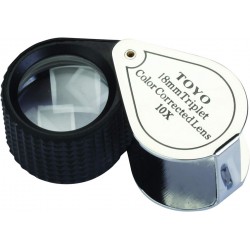 NEW Toyo Professional 10X Magnifying Jeweler's Loupe with 18mm Triplet Lens, Chrome