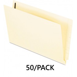 NEW Pendaflex File Folders, Manila End Tab Fastener Folders, Legal Size, 2-Inch Fasteners, 3/4-Inch Expansion, Straight Cut Tabs, 50-Pack, Shelf Filing for Office or Legal Use