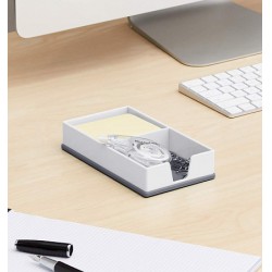 NEW Amazon Basics Sticky Note Holder - Grey and White