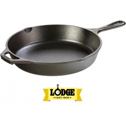 LIGHTLY USED Lodge Cast Iron Skillet, Pre-Seasoned and Ready for Stove Top or Oven Use, 10.25, Black