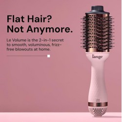 NEW L'ANGE HAIR Le Volume 2-in-1 Titanium Brush Dryer Blush | Hot Air Blow Dryer Brush in One with Oval Barrel | Hair Styler for Smooth, Frizz-Free Results for All Hair Types (Blush - 60mm)