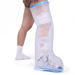 NEW Waterproof Leg Cast Cover,Reusable Waterproof Full Leg Cast Cover Non-Slip Bottom,100% Waterproof Shower Bandage and Plaster Cover for Leg Bandages,Plasters,Walking Boots,Wounds