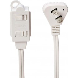 NEW Amazon Basics Indoor 2 Prong Extension Power Cord Strip - Flat Plug, 6 Foot