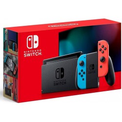 AS IS Nintendo Switch Console with Neon Blue & Red Joy-Con