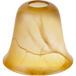 NEW RORIANO Cracks Amber Glass Shade, Lighting Fixture Accessory Lampshade Glass Replacement with 1-5/8-inch Opening Fitter